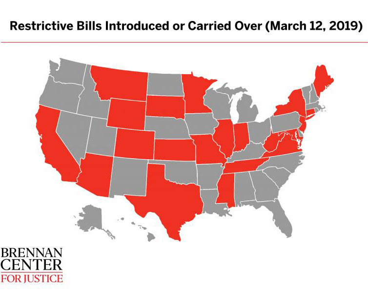 Restrictive Bills Introduced or Carried Over (March 12, 2019)